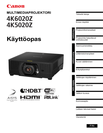 Canon XEED 4K5020Z User manual Canon XEED 4K5020Z User manual