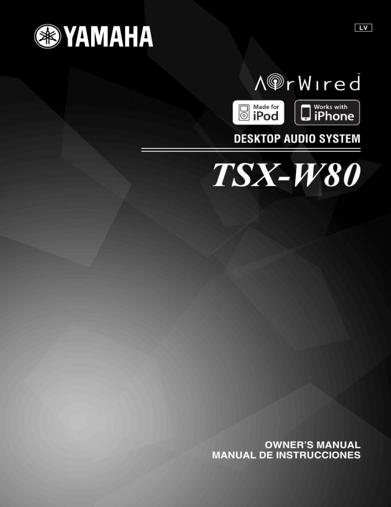 Yamaha TSX-W80 Owner's manual Yamaha TSX-W80 Owner's manual