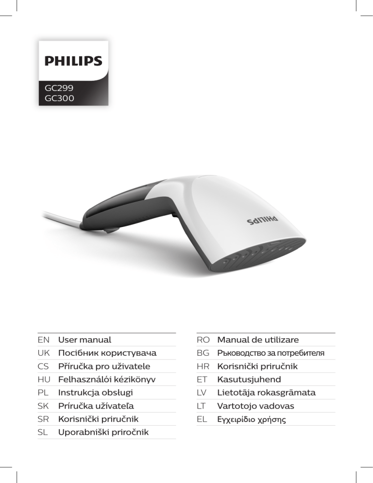 Philips GC299/40 Owner's manual Philips GC299/40 Owner's manual