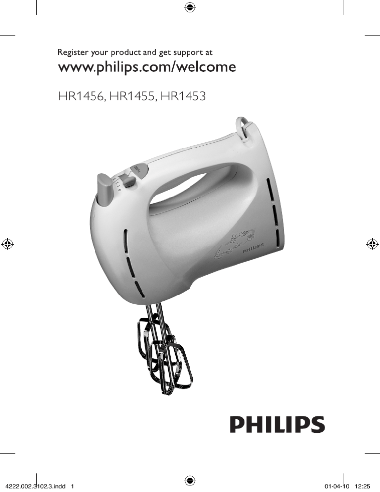 Philips HR1453/70 Owner's manual Philips HR1453/70 Owner's manual