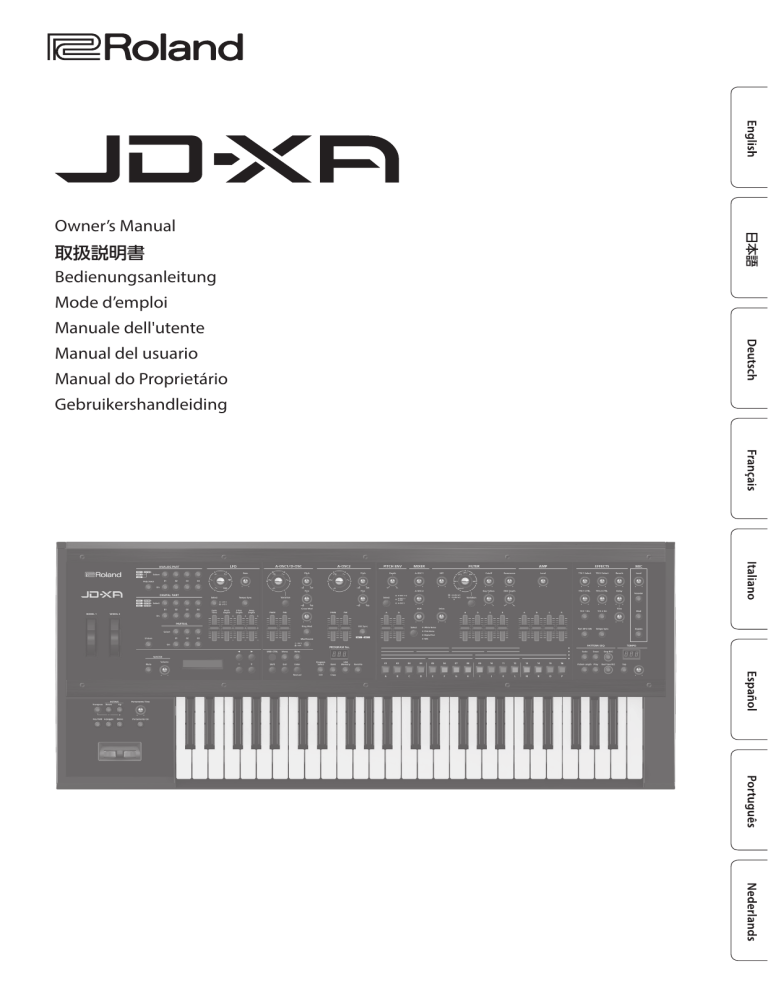 Roland JD-XA Owner's manual Roland JD-XA Owner's manual