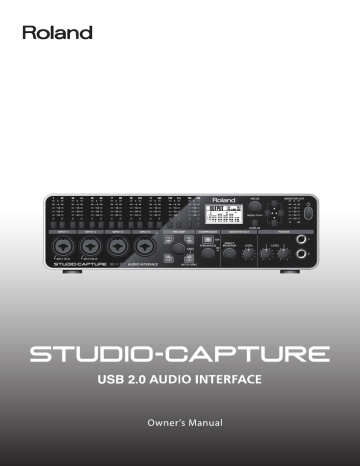 Roland STUDIO-CAPTURE Owner's manual Roland STUDIO-CAPTURE Owner's manual