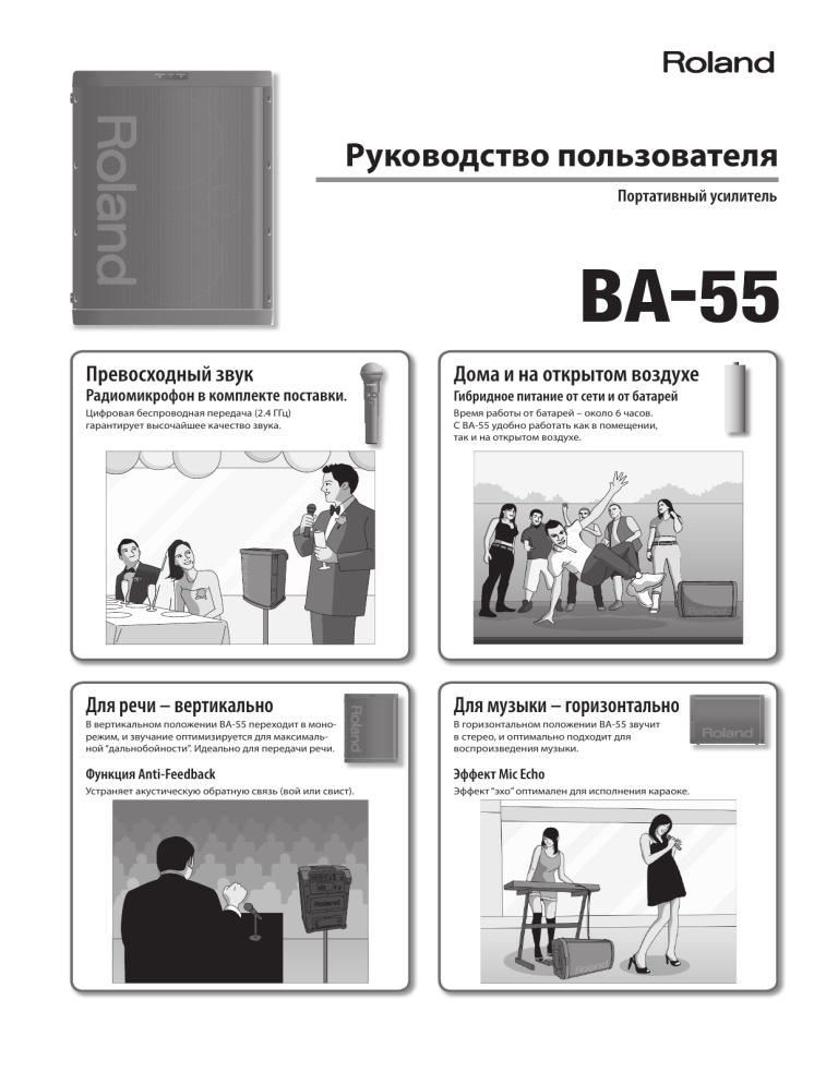 Roland BA-55 Owner's manual Roland BA-55 Owner's manual