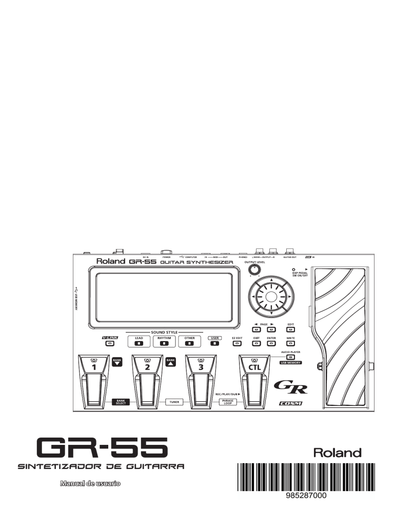 Roland GR-55 User manual Roland GR-55 User manual