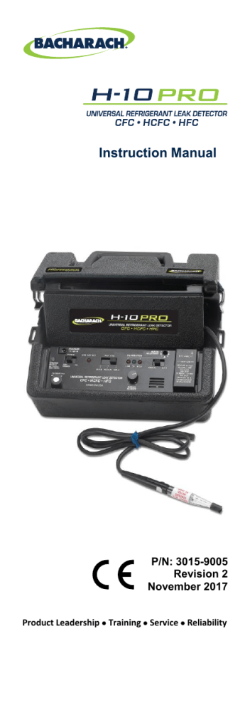 Bacharach H-10 PRO User manual Bacharach H-10 PRO User manual