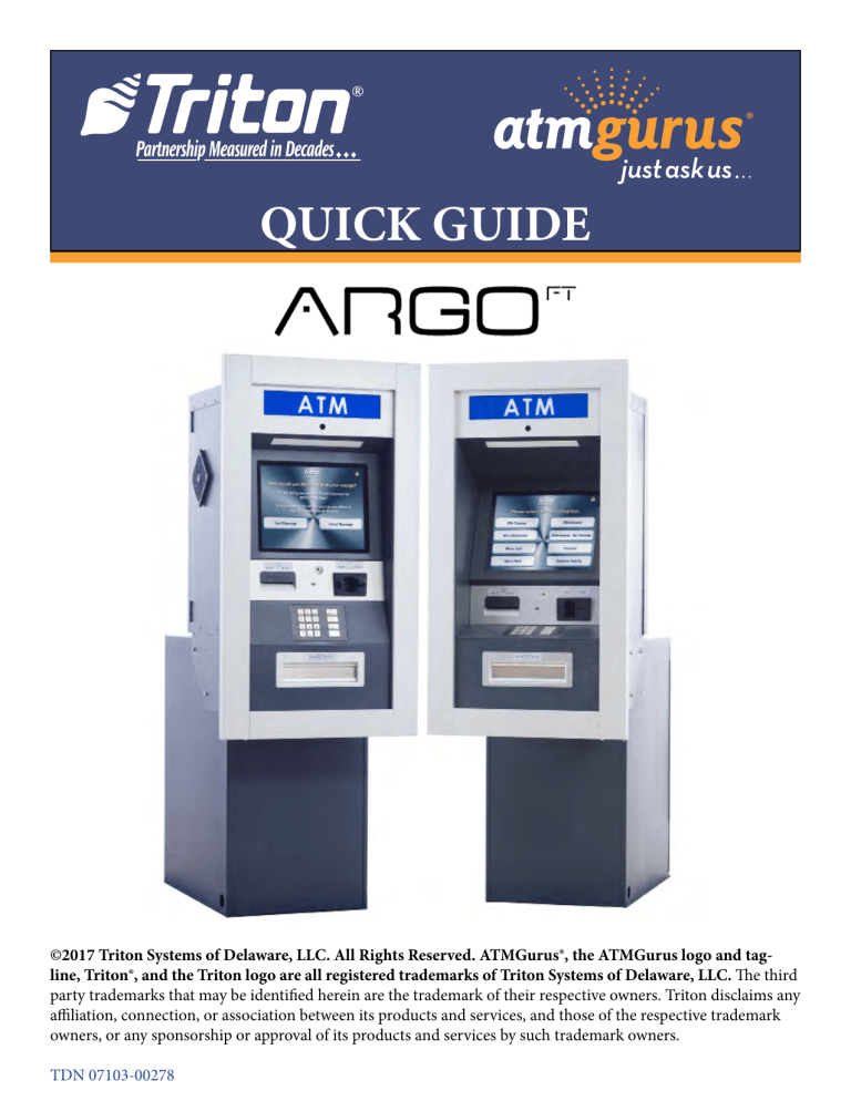 Triton Systems ARGO FT User guide Triton Systems ARGO FT User guide