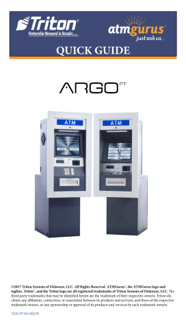 Triton Systems iOS/Android ManualsARGO FT User guide Triton Systems iOS/Android ManualsARGO FT User guide
