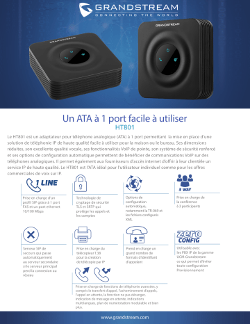 Grandstream HT801 Datasheet Grandstream HT801 Datasheet