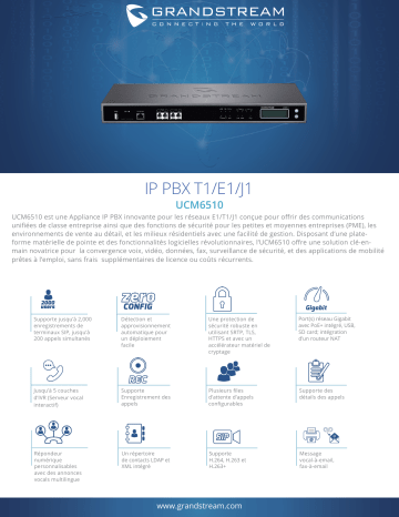 Grandstream UCM6510 Datasheet Grandstream UCM6510 Datasheet