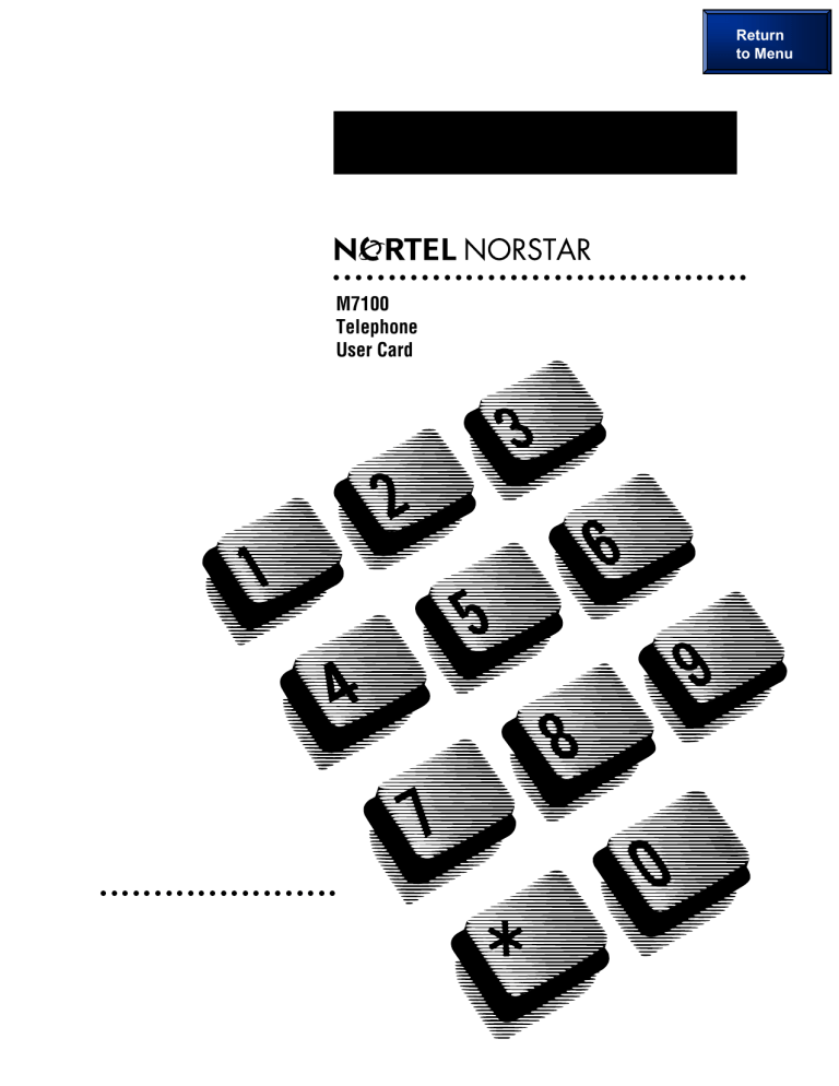 Nortel Meridian M7100 Phone Owner's manual Nortel Meridian M7100 Phone Owner's manual