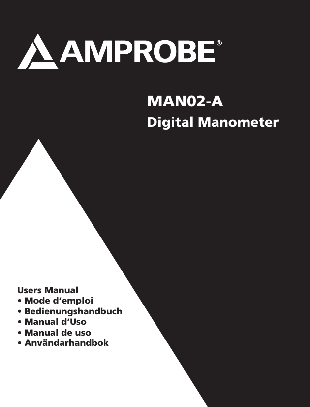 Amprobe MAN02-A Digital Multimeter Manuel utilisateur Amprobe MAN02-A Digital Multimeter Manuel utilisateur