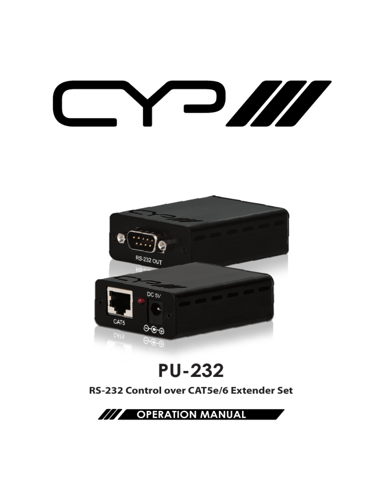 CYP PU-232 User manual CYP PU-232 User manual
