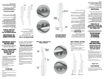 Conair HEC3 Instruction manual Conair HEC3 Instruction manual