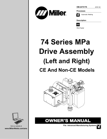 Miller MG125021U Owner's manual Miller MG125021U Owner's manual