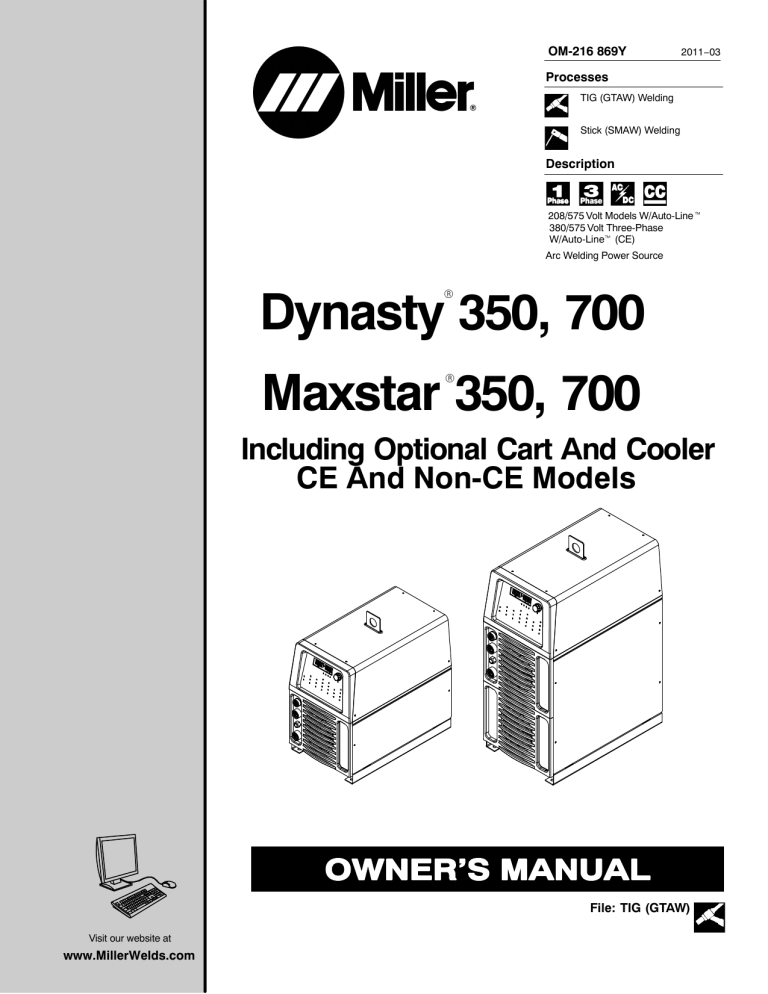 Miller MB170220L Owner's manual Miller MB170220L Owner's manual