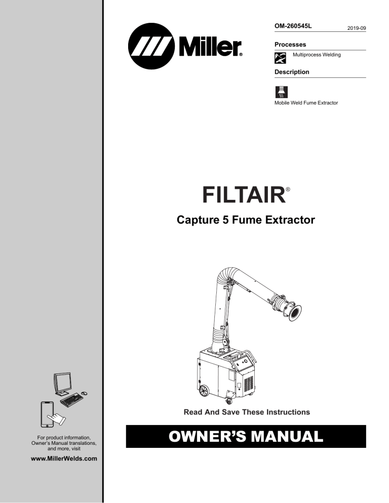 Miller MK265020D Owner's manual Miller MK265020D Owner's manual