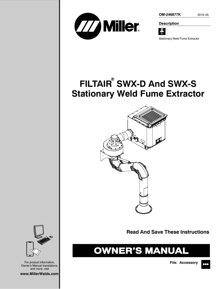 Miller MK025016D Owner's manual Miller MK025016D Owner's manual