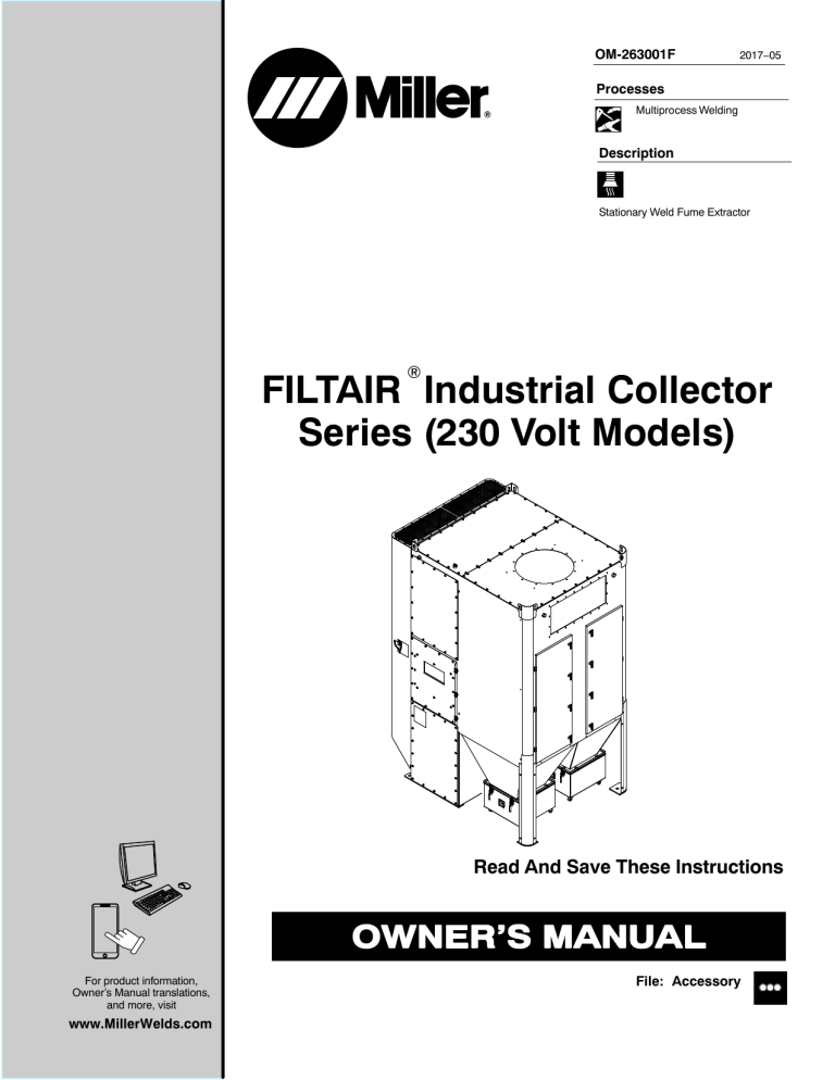 Miller MG405007D Owner's manual Miller MG405007D Owner's manual