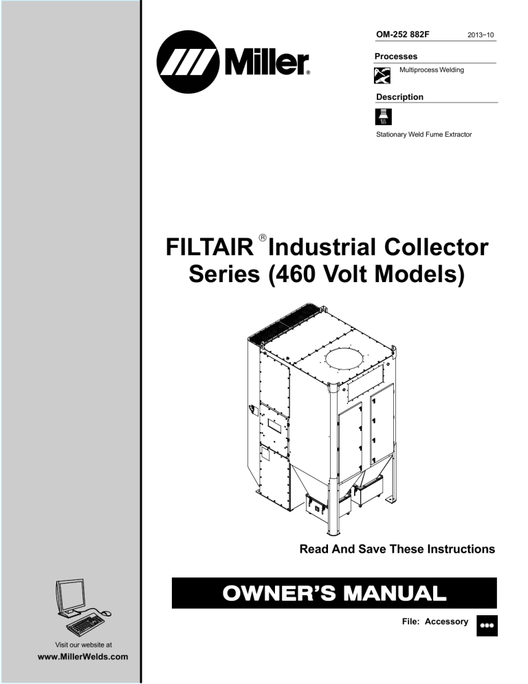 Miller MD430112V Owner's manual Miller MD430112V Owner's manual