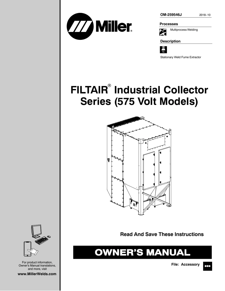 Miller MJ315007D Owner's manual Miller MJ315007D Owner's manual