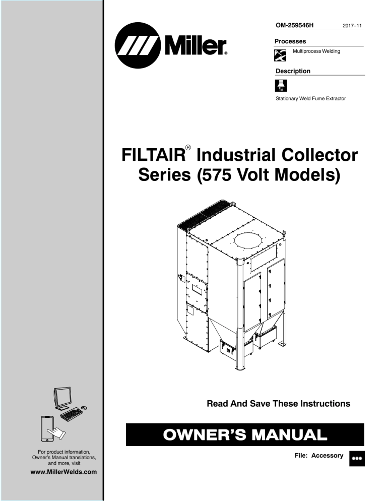 Miller MH285002D Owner's manual Miller MH285002D Owner's manual
