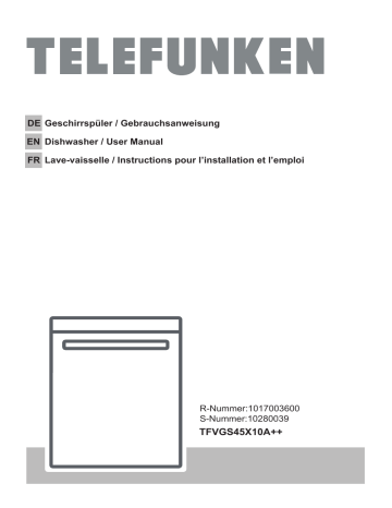 Telefunken TFVGS45X10A Instruction manual Telefunken TFVGS45X10A Instruction manual