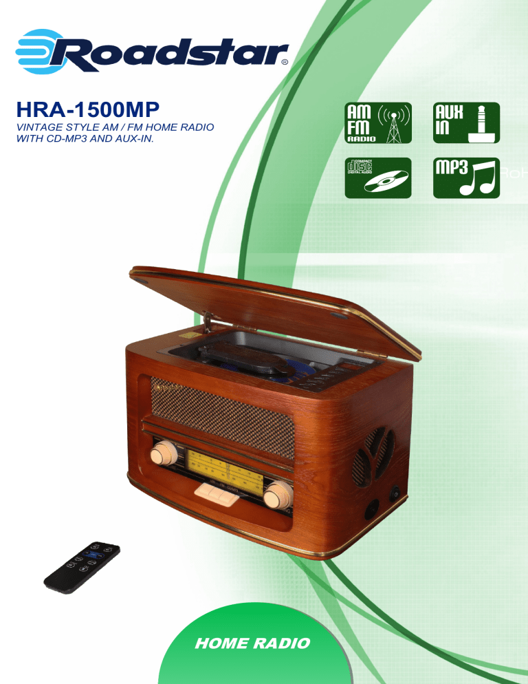 Roadstar HRA-1500MP Datasheet Roadstar HRA-1500MP Datasheet