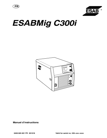 Esab Esabmig C I Manuel Utilisateur Manualzz