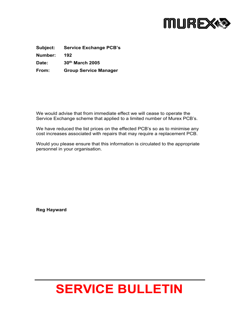ESAB Service Exchange PCB´s User manual ESAB Service Exchange PCB´s User manual