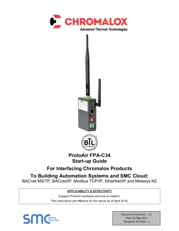 Chromalox ProtoAir IIoT Product Gateway Startup-Guide | Manualzz Chromalox ProtoAir IIoT Product Gateway Startup-Guide | Manualzz