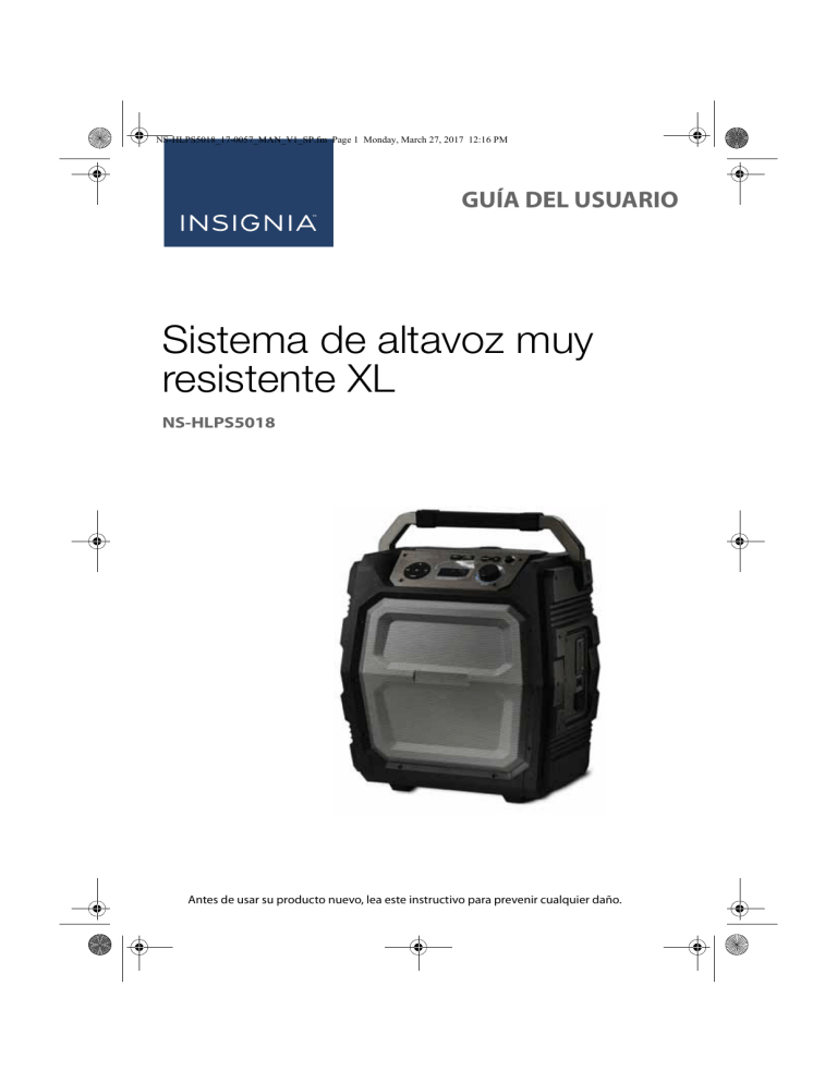 Insignia NS-HLPS5018 User guide Insignia NS-HLPS5018 User guide