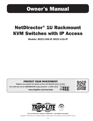 Tripp Lite B022-U08-IP & B022-U16-IP Owner's Manual | Manualzz Tripp Lite B022-U08-IP & B022-U16-IP Owner's Manual | Manualzz