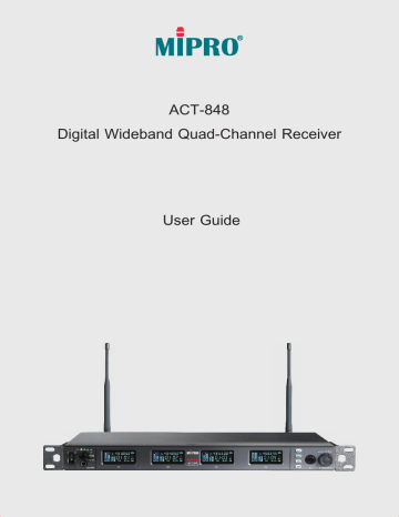 Mipro ACT-848 User guide Mipro ACT-848 User guide