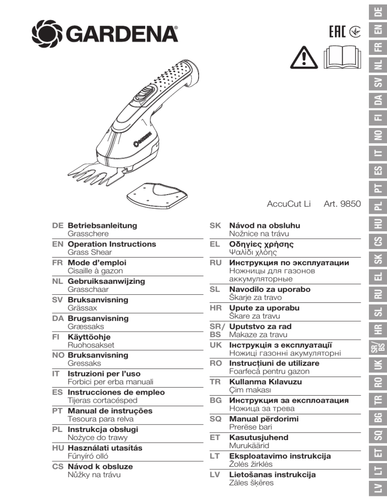 Gardena 9850 User manual Gardena 9850 User manual