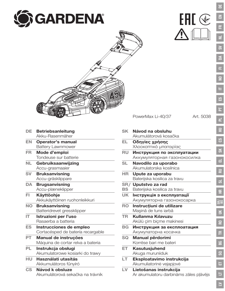 Gardena 5038 User manual Gardena 5038 User manual