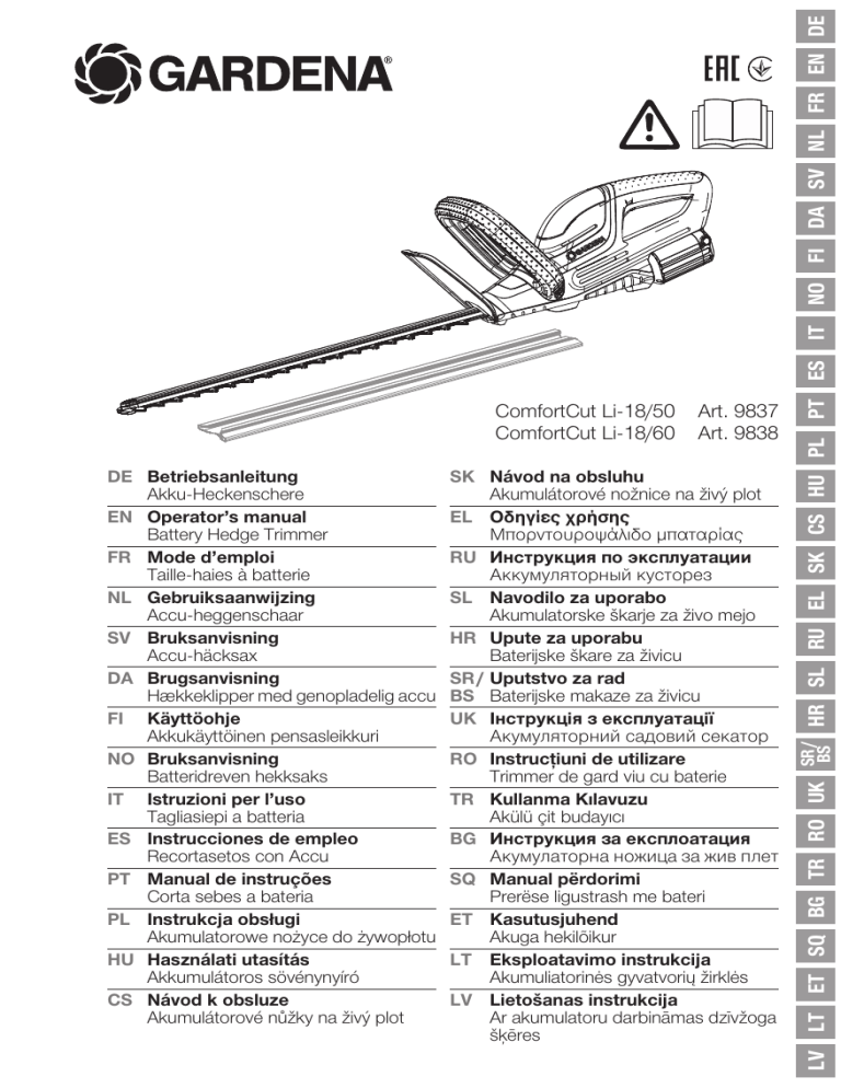 Gardena 9837 User manual Gardena 9837 User manual