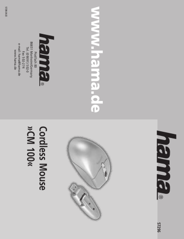 Hama 00057296 Owner's manual Hama 00057296 Owner's manual