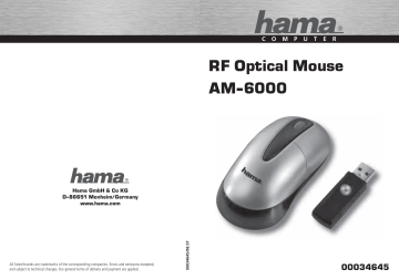 Hama 00034645 Owner's manual Hama 00034645 Owner's manual