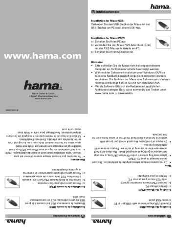 Hama 00049150 Owner's manual Hama 00049150 Owner's manual