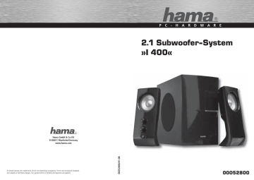 Hama 00052800 Owner's manual Hama 00052800 Owner's manual