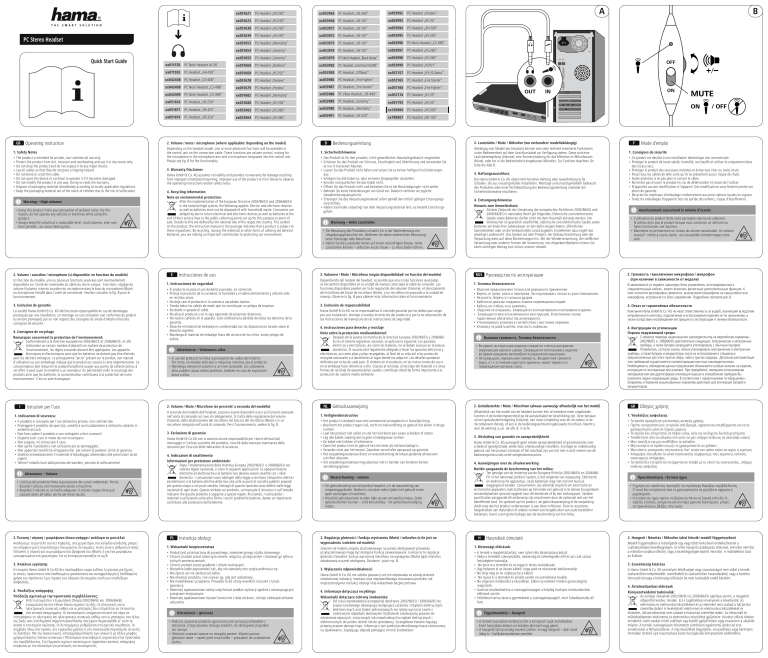 Hama 00139900 Owner's manual Hama 00139900 Owner's manual