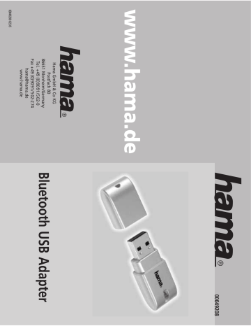 Hama 00049208 Owner's manual Hama 00049208 Owner's manual