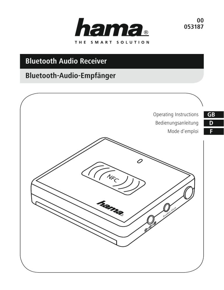 Hama 00053187 Owner's manual Hama 00053187 Owner's manual