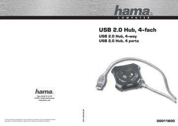 Hama 00011800 Owner's manual Hama 00011800 Owner's manual