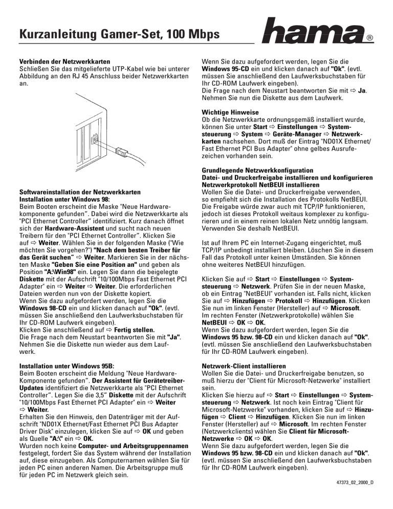 Hama 00047373 Owner's manual Hama 00047373 Owner's manual