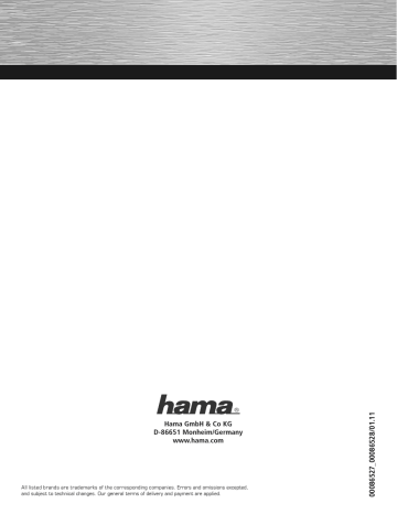Hama 00086527 Owner's manual Hama 00086527 Owner's manual