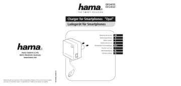 Hama 00124563 Owner's manual Hama 00124563 Owner's manual