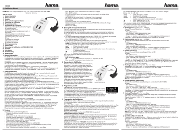 Hama 00044838 Owner's manual Hama 00044838 Owner's manual