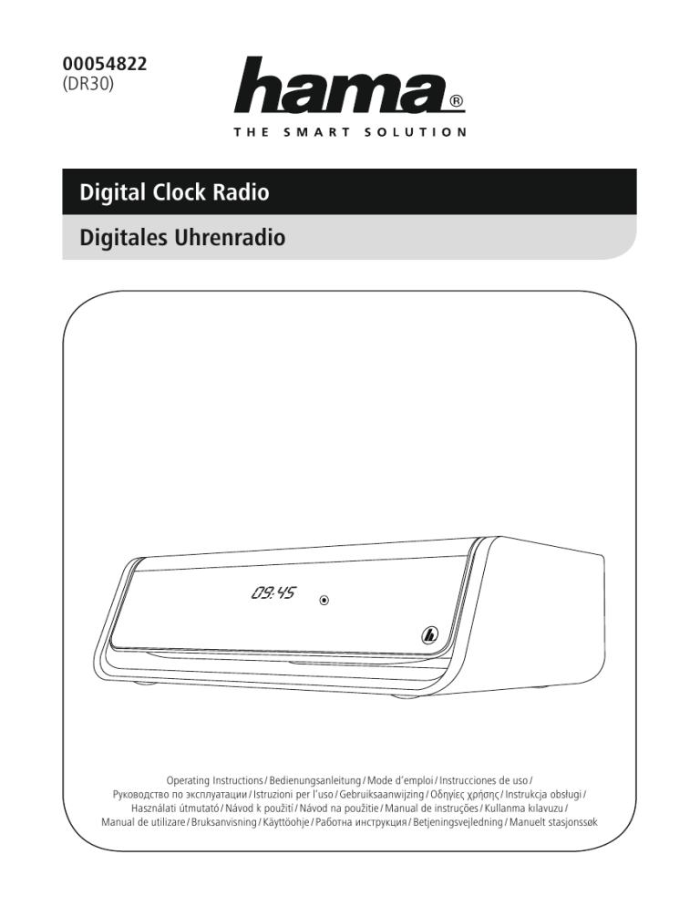 Hama 00054822 Owner's manual Hama 00054822 Owner's manual