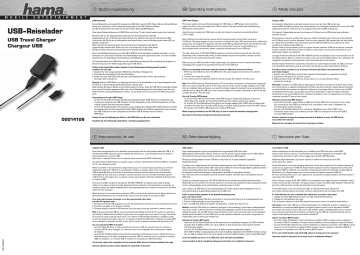 Hama 00014106 Owner's manual Hama 00014106 Owner's manual